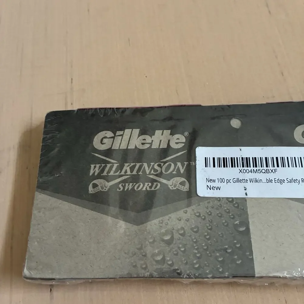 Gillette 100 X Blades Wilkenson SWORD RAZOR Double Edge Safety Razor New